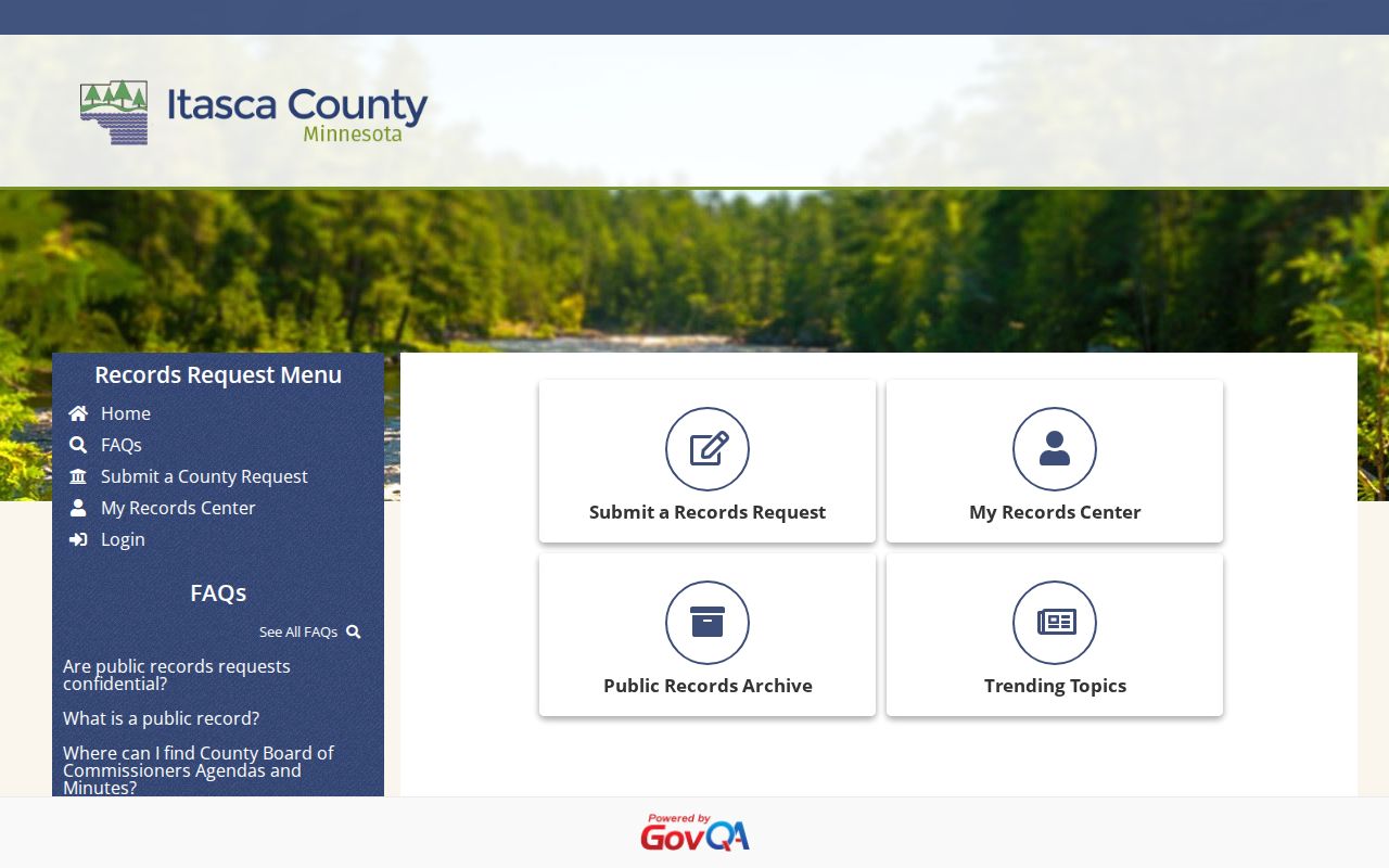Itasca County warrant search: the county public data request portal