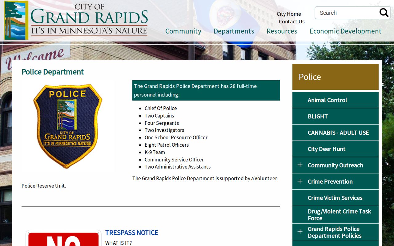 Grand Rapids warrant records: the Grand Rapids Police Department service and contact page